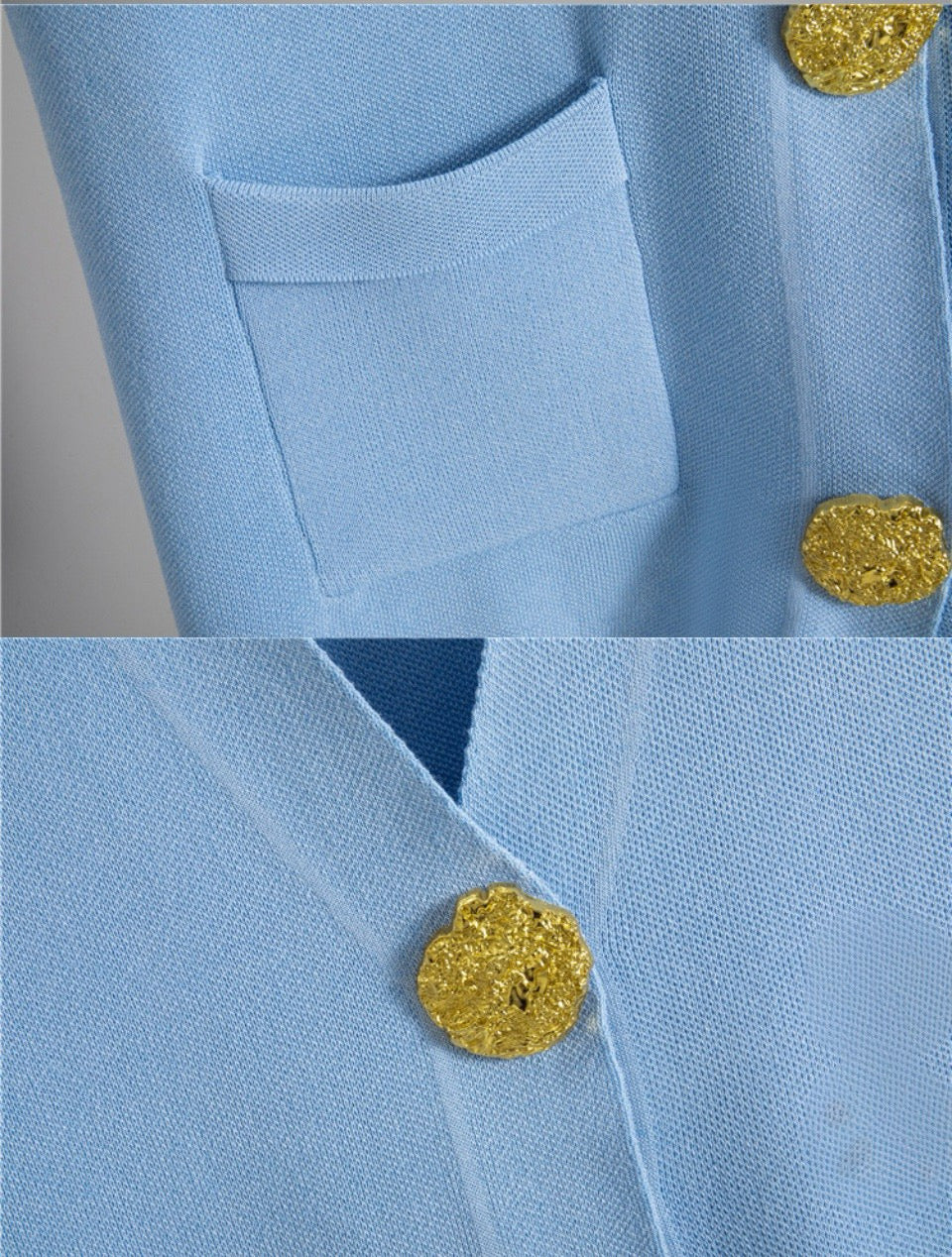 Women’s gold detail button co-ord short sleeve trouser set